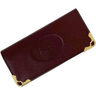 Cartier Vintage, unisex, Rood, ONE Size, Leer, Pre-owned Leren Sleutelhouder