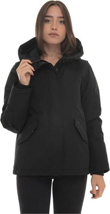 Woolrich Military Jacket - Dames - Winterjassen - Zwart - S - Katoen - Jassen