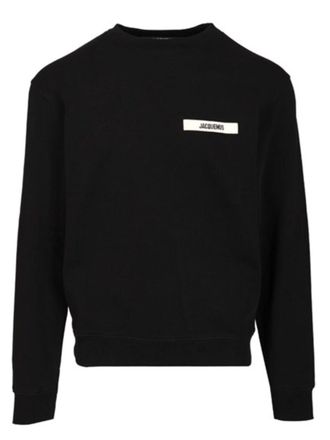 Jacquemus Black Cotton Minimalist Logo Sweatshirt
