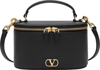 Valentino Garavani Handbags, female, Black, Size: ONE SIZE Vlogo Signature Mini Vanity Bag
