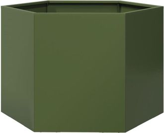 vidaXL Vidaxl - Garden Planter Olive Green Hexagon 69x60x45 cm Steel