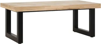 Klast Mesa de centro elevable de madera natural 120 cm x 48 - 62 cm