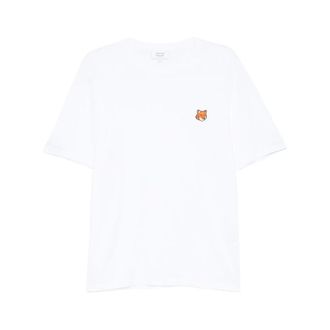 Maison Kitsun&eacute; T-Shirts, male, White, Size: XS White Crew Neck Short Sleeves T-shirt