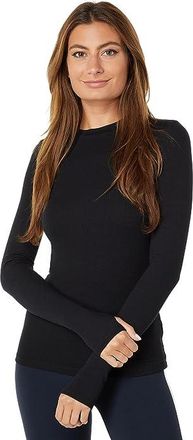 SPLITS59 Louise Rib Long Sleeve Womens Clothing Black : XS, Spandex/Tencel