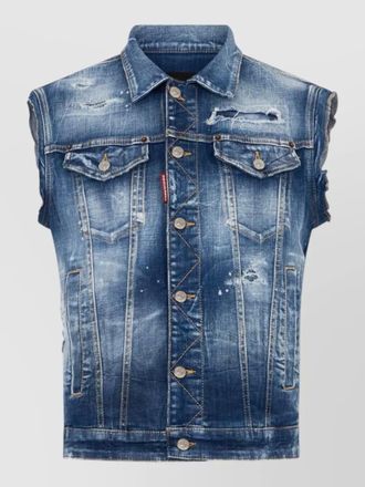 Dsquared2 distressed shirt jacket