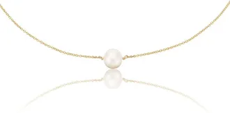 Lily & Roo Gold Medium Single Pearl Choker