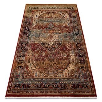 RugsX Rugsx - Alfombra Keshan Franjas, Ornamento Oriental 7518/53528 Beige / Azul Oscuro Beige 300x380 Cm