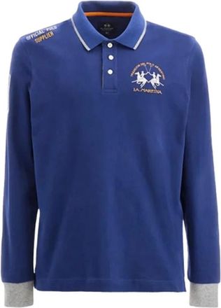 La Martina Polo Shirt - Heren - Polos - Blauw - 2XL - Tops