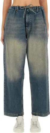Moschino Cotton Denim Trousers - Blue