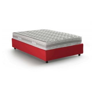 Dmora Talamo Italia Cama De Plaza Y Media Chiara, Cama Contenedor Con Revestimiento De Tela, 100% Made In Italy, Apertura Frontal, Con Colch&oacute;n Cm 120x190 In