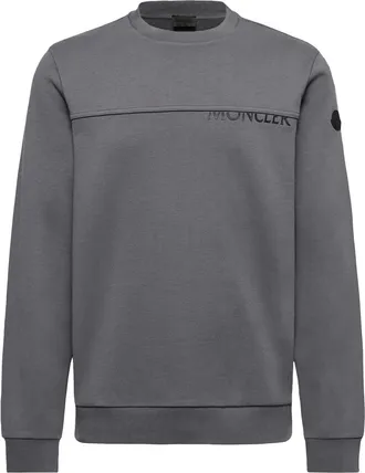 Moncler Moncler Logo Cotton Sweatshirt, Men, Grey, Size: 3xl
