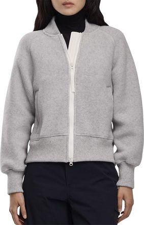 Canada Goose Sierra Fleece Black Label Wool-Blend Bomber Jacket
