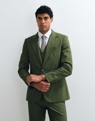 Asos Giacca da abito skinny verde