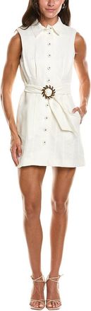 Saloni Saloni Nya Linen & Silk-Blend Mini Dress