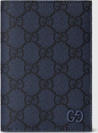 Gucci Blue Interior GG Passport Case, Blue, GG Canvas