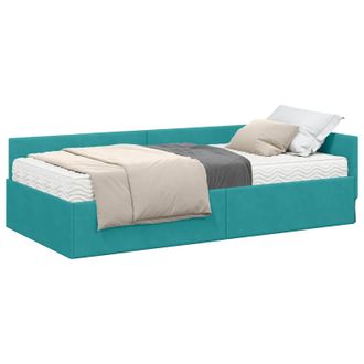 vidaXL Estructura De Cama Esquina Con Colch&oacute;n 2 Uds. Tuquesa Vidaxl