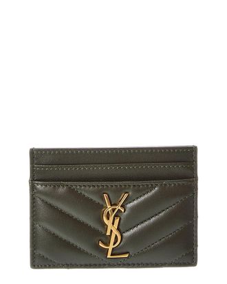 Saint Laurent Monogram Matelasse Leather Card Holder