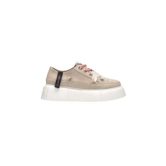 INUIKII Matilda Suede Sneaker - Dames - Sneakers - Beige - 40 EU - Leer - Schoenen