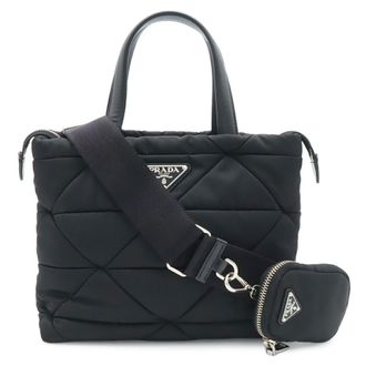 Prada Black Nero Nylon Handbag Pouch Shoulder Bag Tote Bag (Pre-Owned)