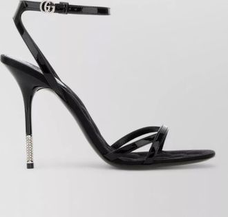 Gucci leather sandals open toe ankle strap