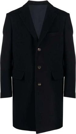 Eleventy Middernachtblauwe Wollen Jas - Heren - Mantel - Blauw - XL - Wol - Jassen