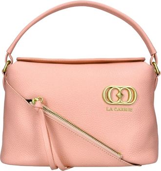 La Carrie Leren Tas met Rits - Dames - Handtassen - Roze - ONE Size - Leer - Tassen