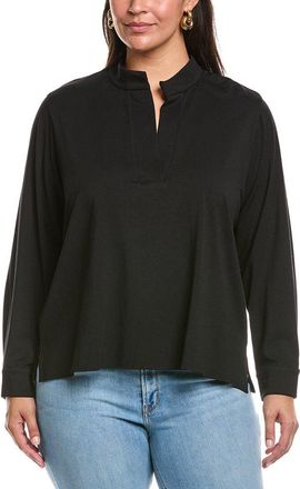 Eileen Fisher Plus Mandarin Collar Top