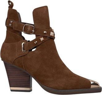 Alma En Pena Studded en gesp bootie - Dames - Cowboylaarzen - Bruin - 40 EU - Schoenen