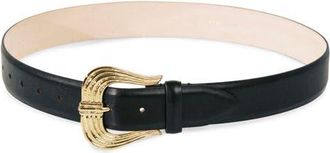 D&eacute;hanche Cupid Leather Belt in Black at Nordstrom, Size X-Small