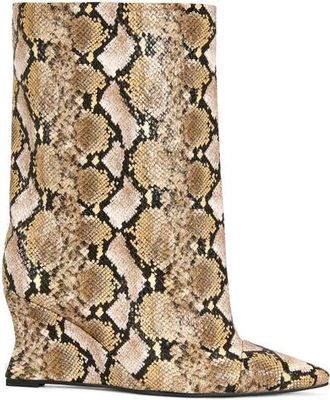 Azalea Wang Vinci Wedge Bootie in Beige Multi at Nordstrom, Size 7.5