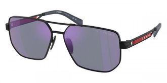 Prada Dark Blue Mirror Violet Navigator Mens Sunglasses PS 51ZS 1BO70A 59