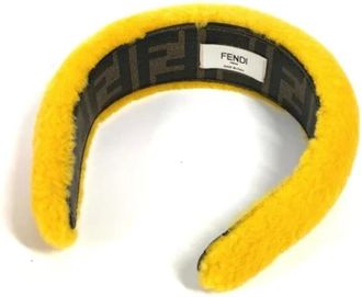 Fendi Pre-owned Accessories, female, Yellow, Size: ONE SIZE Pre-owned Fur hair-accessories