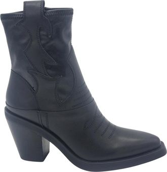 Ash Elegante Cowboylaars - Dames - Cowboylaarzen - Zwart - 40 EU - Leer - Schoenen