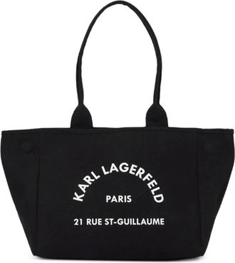 Karl Lagerfeld Dames, Tassen, Zwart, Maat: ONE Size Katoen