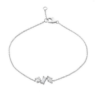 LuvMyJewelry Whisper 14K Gold Lab Grown Diamond Bracelet - 0.58 Ct in 14K White Gold at Nordstrom, Size 6