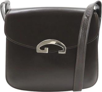 Gucci Pre-owned Vintage Cross Body Bag - Dames - Vintage Schoudertas - Bruin - ONE Size - Leer - Vintage