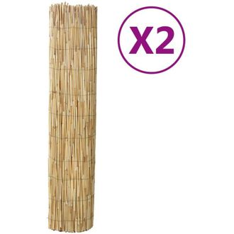 vidaXL Vallas De Ca&ntilde;a De Junco 2 Uds 150x500 Cm Vidaxl