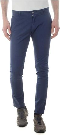Daniele Alessandrini Jeans - Heren - Chinos - Blauw - W31 - Katoen - Broeken