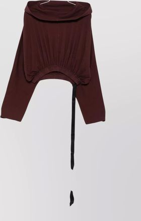 Rick Owens hooded cropped tunic drawstring detail