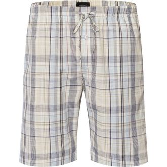 Hanro Night And Day Drawstring Cotton Shorts in Gentle Check at Nordstrom, Size Xx-Large
