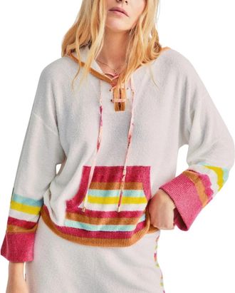 LoveShackFancy Gestreepte hoodie Fenmore - Dames - Sweatshirts - Rood - XS - Katoen - Hoodies & sweatvesten