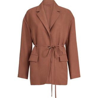 Brunello Cucinelli Fluid twill blazer in Orange at Nordstrom, Size 34 It