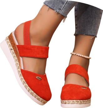 Generic Womens Closed Toe Espadrilles Sandals Summer Wide Fit Wedge Ankle Strap Sandal Non-slip Platform Shoes Comfortable Elegant Low Heels Walking Slippers 