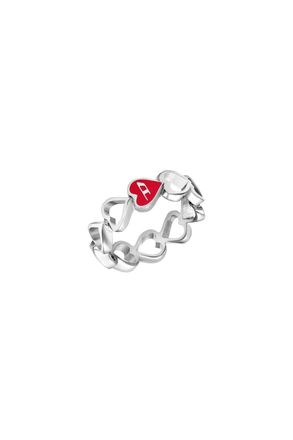 Diesel Stainless Steel Band Ring - Rings - Unisex - Silver