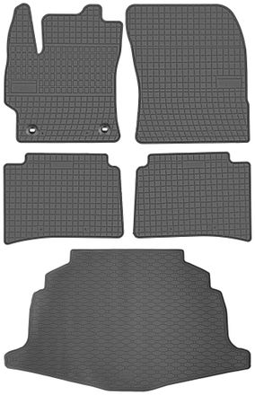 OEM Toyota Corolla Xii Hatchback A Partir De Marzo De 2019 Set - Alfombrillas De Goma Para Coche + Alfombrilla Para Maletero