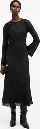 AllSaints Polyamide/Viscose Jada Animal Print Maxi Dress, Size: UK 16/US 12