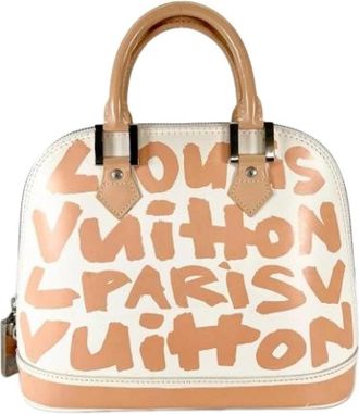 Louis Vuitton Pre-owned Vintage Handtas - Dames - Vintage Handtas - Beige - ONE Size - Leer - Vintage