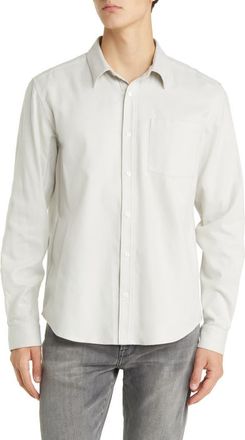 Frame Denim Brushed Cotton Blend Button-Up Shirt in Oatmeal at Nordstrom, Size Xx-Large