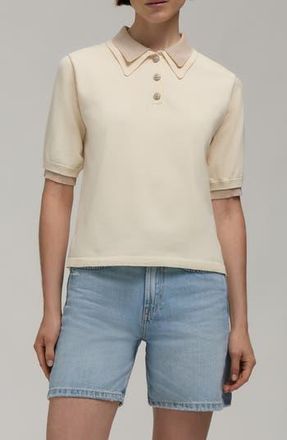 Hunter Contrast Trim Polo in Chalk at Nordstrom Rack, Size X-Large