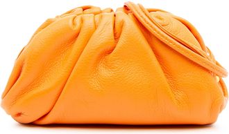 Bottega Veneta Womens Pre-owned Butter Calfskin Coin Purse Crossbody - Orange Leather - One Size